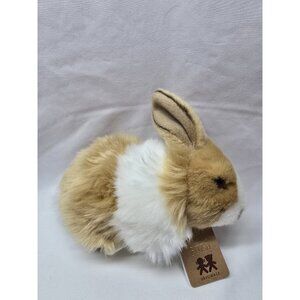 Anna Club Plush Bunny Rabbit Brown/White Realistic Look 7” Easter Stuffed Toy